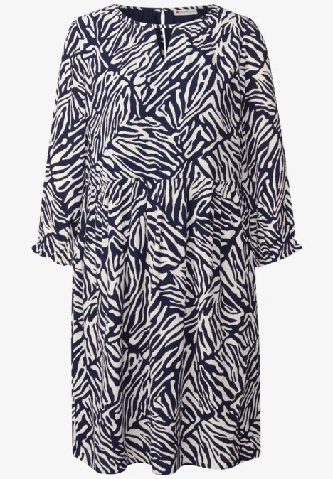 Tuniekjurk met patroon deep blue
