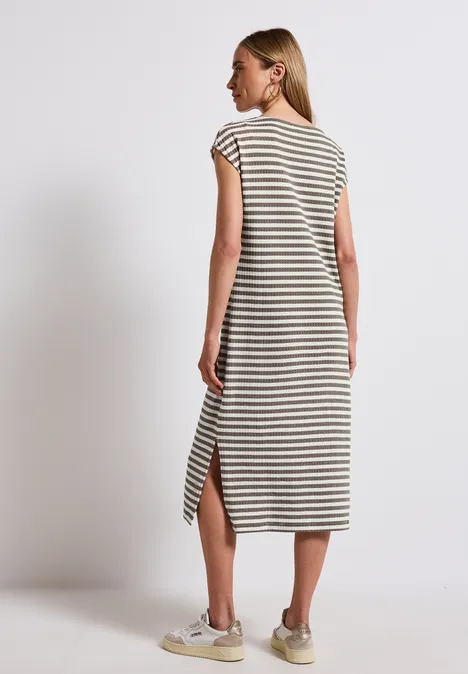 Kleid in Strick-Optik dark tumbled beige