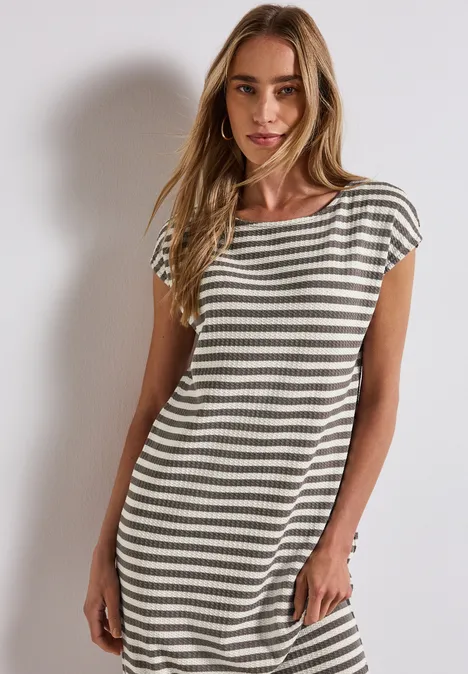 Kleid in Strick-Optik dark tumbled beige