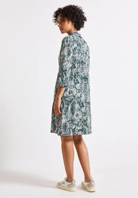 Tunika-Kleid mit Snake Print arona blue