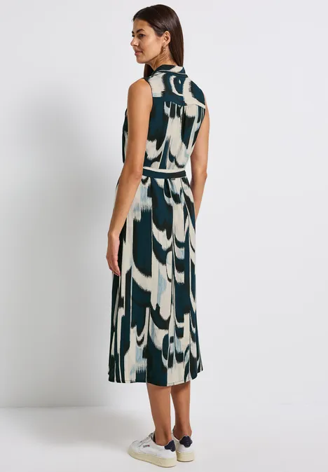 Robe chemisier sans manches tide blue