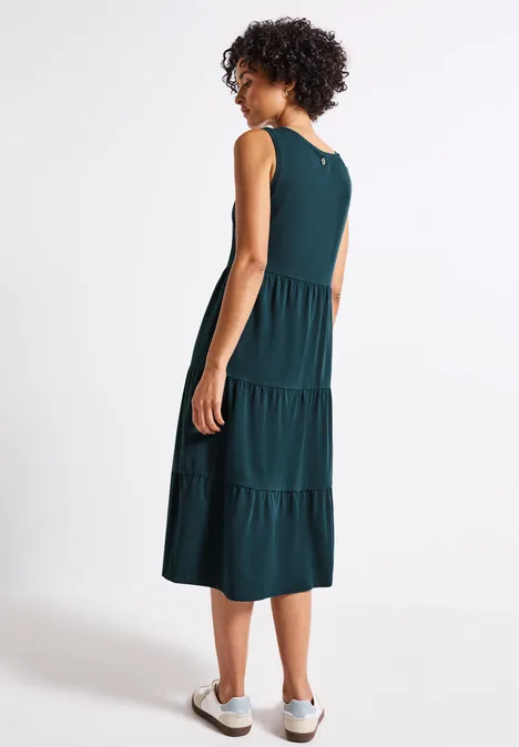 Robe en jersey avec volants tide blue