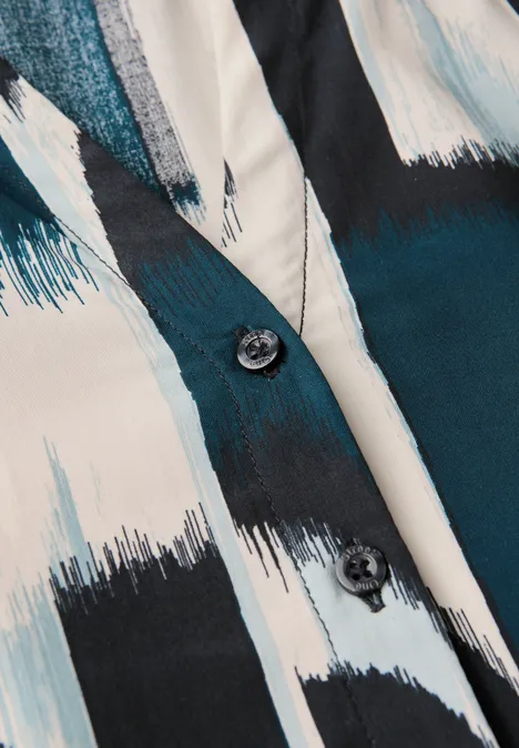 Robe à volants à motifs tide blue