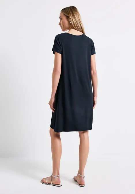 Robe t-shirt en couleur unie deepwater blue