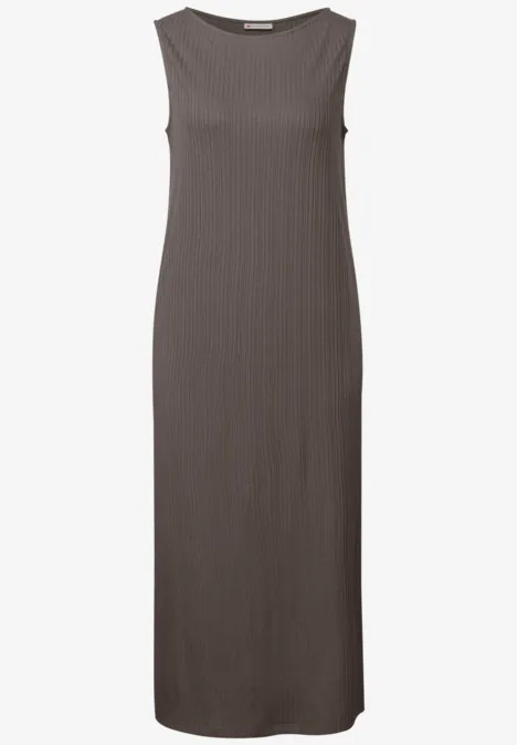 Robe sans manches à structure côtelée nomad brown