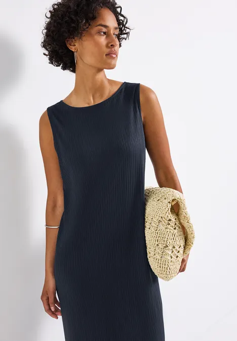 Robe sans manches à structure côtelée deepwater blue