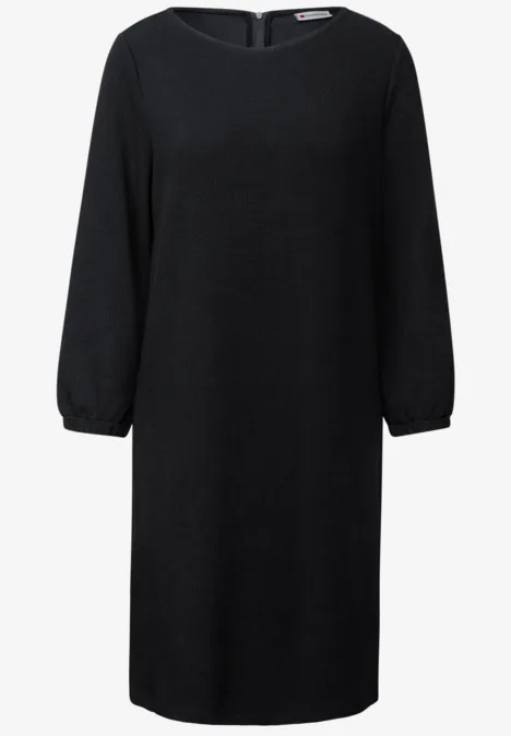 Jersey-Kleid in Unifarbe Black