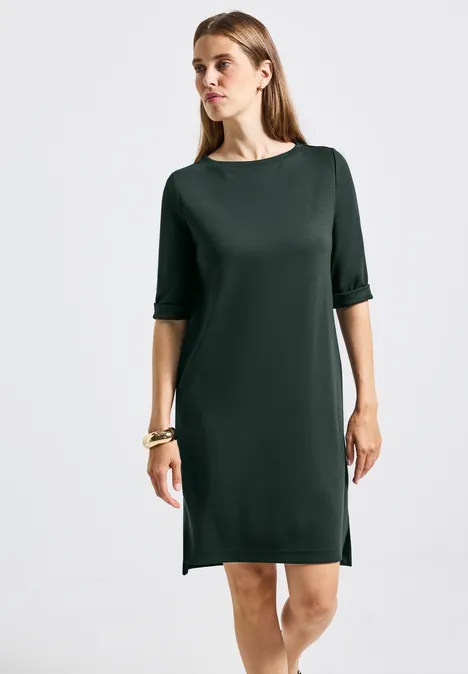 Sukienka Sweat z rozcięciami evernight green