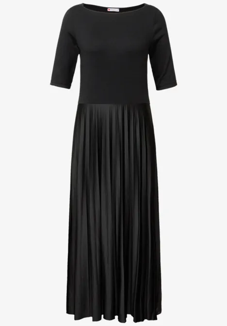Jurk van materiaalmix Black