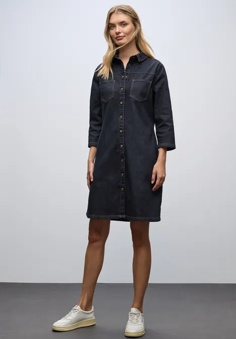 Denim Kleid im Rinsed-Look Rinse Blue washed
