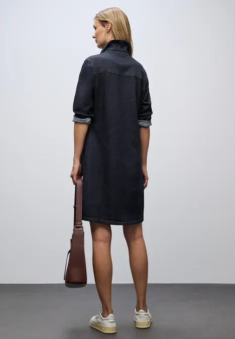 Robe denim au look rinsed null