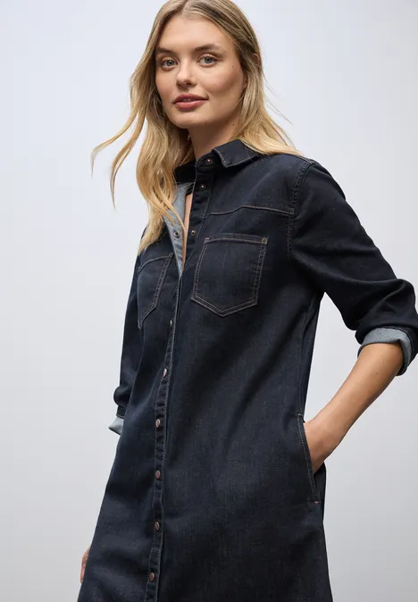 Robe denim au look rinsed null