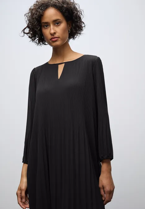 Plissée Tunika-Kleid Black Plissée Tunika-Kleid Black