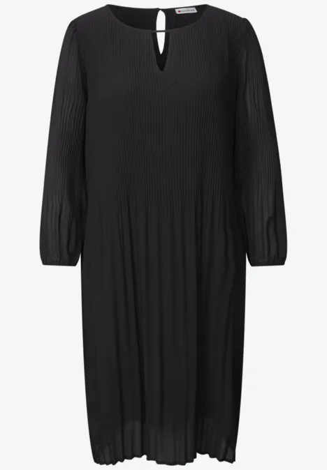 Tuniekjurk met plooien Black