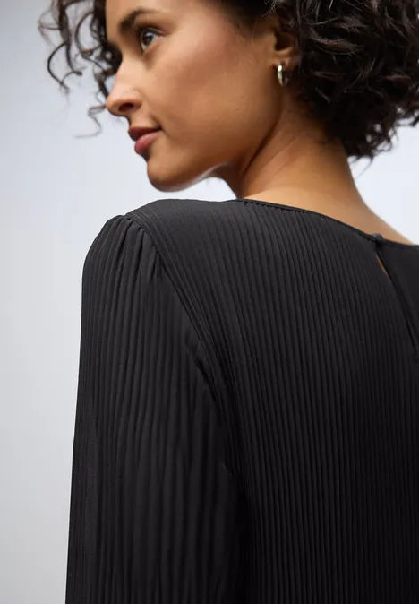 Plissée Tunika-Kleid Black Plissée Tunika-Kleid Black