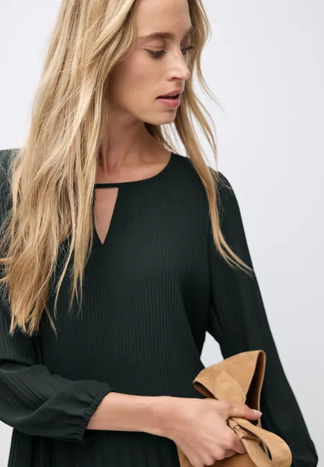 Plissée Tunika-Kleid evernight green Plissée Tunika-Kleid evernight green
