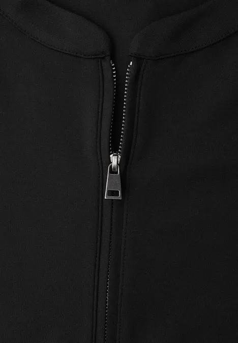 Jersey jurk met rits Black