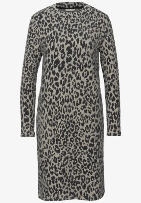 T-shirt jurk met patroon soft beige T-shirt jurk met patroon soft beige