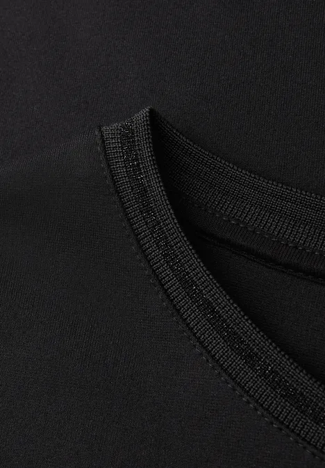 Jersey-Kleid in Unifarbe Black