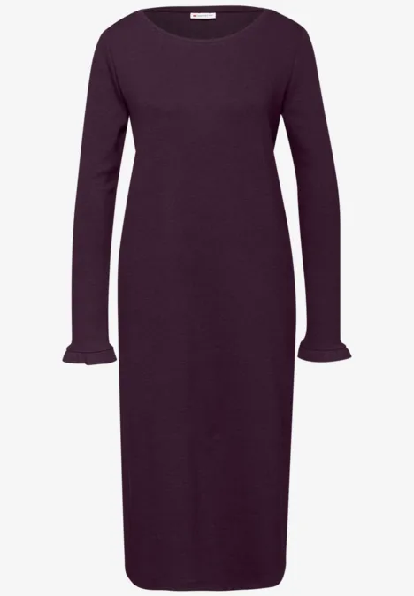 Midi-Kleid in Rippstruktur jazz berry