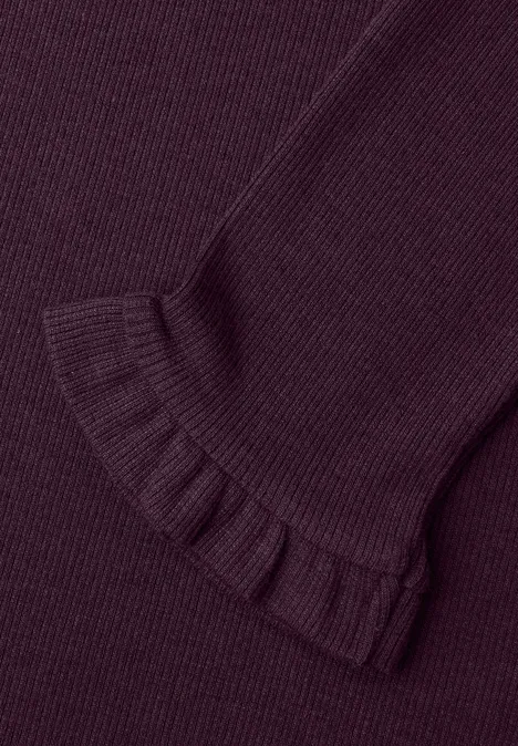 Midi-Kleid in Rippstruktur jazz berry