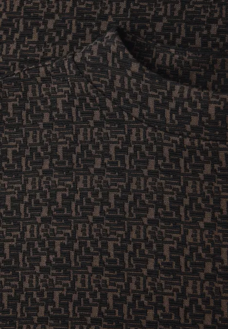 Gemustertes Kleid Black