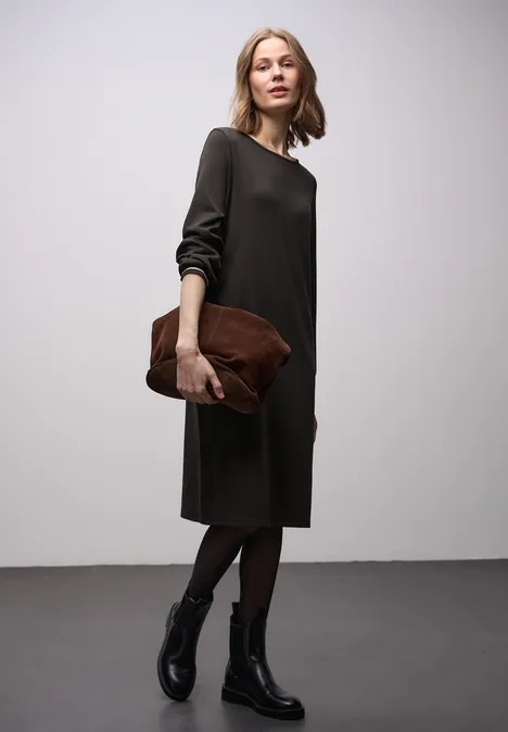 Jersey-Kleid darkest brown
