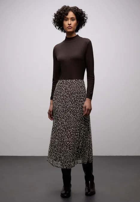 Jurk met leo rok molten earth