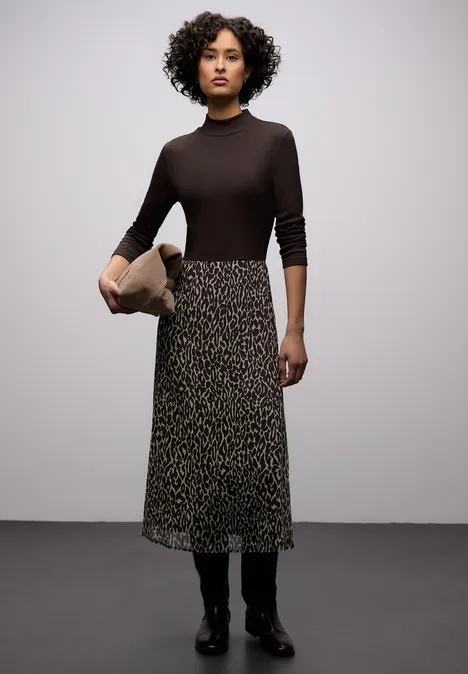 Jurk met leo rok molten earth