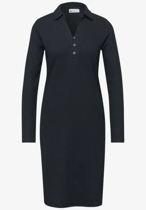 Jurk in effen kleur shadowed navy Jurk in effen kleur shadowed navy