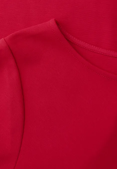 Robe midi avec détail de nœuds salsa red