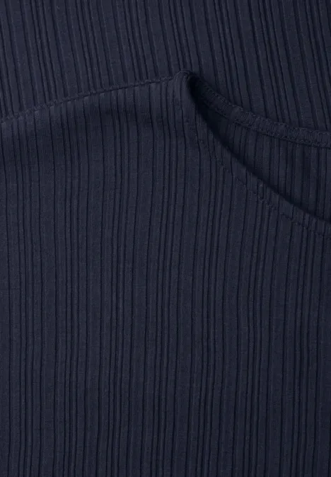 Robe midi en jersey côtelé shadowed navy