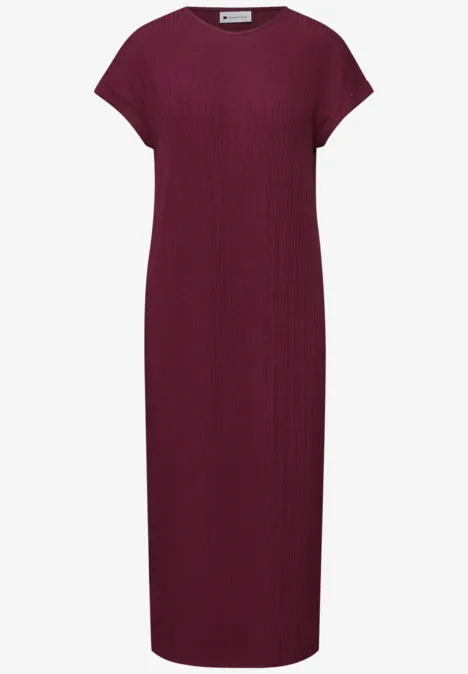 Robe midi en jersey côtelé truffle red Robe midi en jersey côtelé truffle red