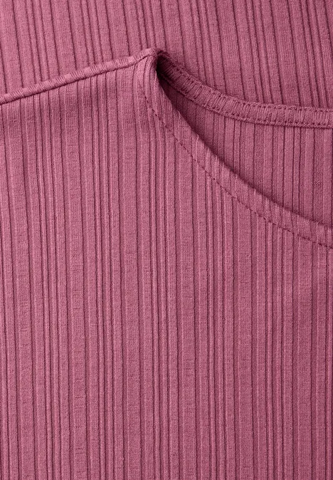 Robe midi en jersey côtelé dark clouded blush