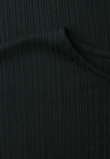 Robe midi en jersey côtelé deep bound green