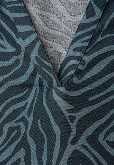 Midi-Kleid mit grafischem Print cool vintage green