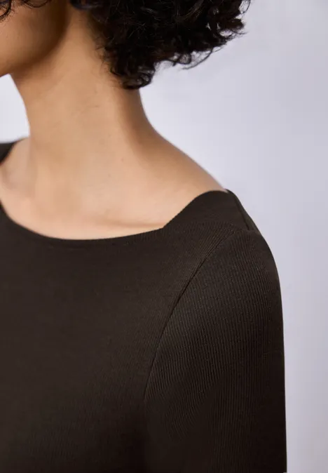 Robe midi espresso brown