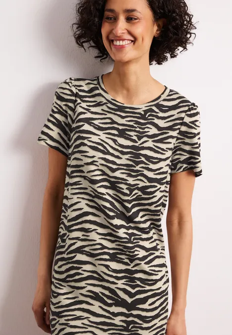 Sukienka do kolan z bufiastymi rękawami espresso brown