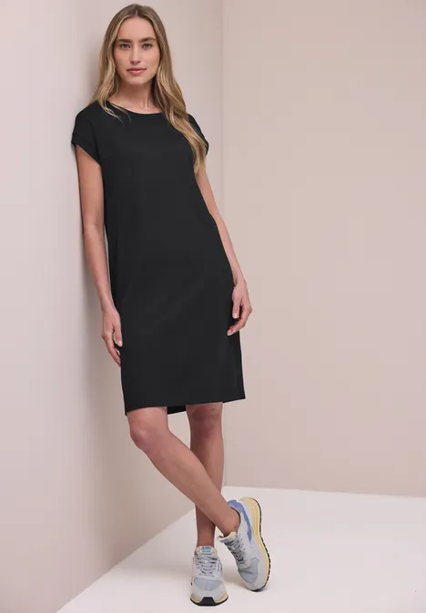 Sukienka do kolan z jerseyu Black