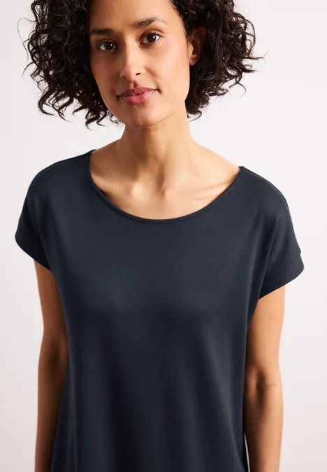 Sukienka do kolan z jerseyu shadowed navy