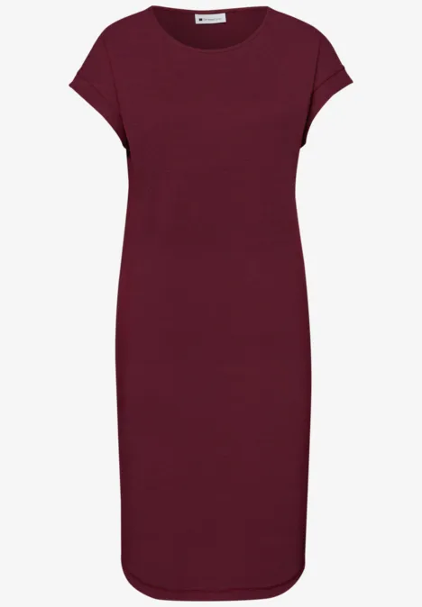 Knielanges Kleid aus Jersey truffle red Knielanges Kleid aus Jersey truffle red