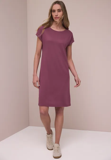 Knielanges Kleid aus Jersey dark clouded blush