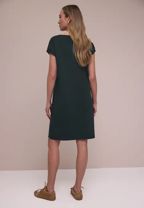 Knielanges Kleid aus Jersey deep bound green Knielanges Kleid aus Jersey deep bound green