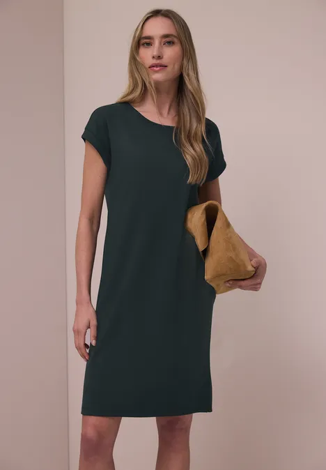 Knielanges Kleid aus Jersey deep bound green Knielanges Kleid aus Jersey deep bound green