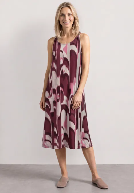 Knielanges Kleid mit Schnallendetail rustic rouge