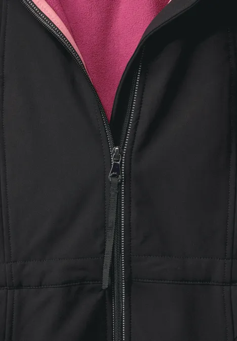 Softshelljacke mit Kapuze Black