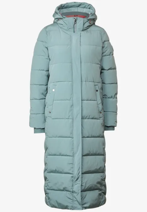 Manteau matelassé long polar mint