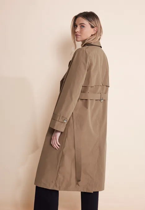 Moderner Trenchcoat dark nutty mocca