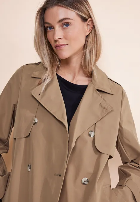 Moderner Trenchcoat dark nutty mocca