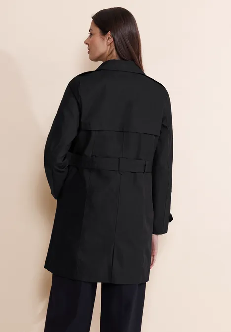Klassischer Trenchcoat Black